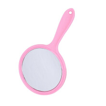Lunettes roses portables avec grossissement 1x et 2x pour le maquillage, les soins personnels et les voyages.