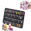 Nagelkunst-Glitzerpuder-Pailletten-Set mit 48 Mini-Farbfläschchen 1