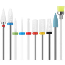 10-teiliges Set Keramik- und Hartmetall-Nagelbohrer – Diamantschneidwerkzeuge