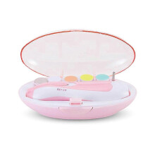 Pink 6-in-1 Electric Nail Trimmer File Drill, Baby Safety Cutter