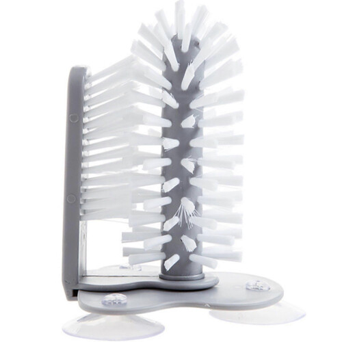 Brosse à vaisselle 2 en 1 blanche pour évier et cuisine