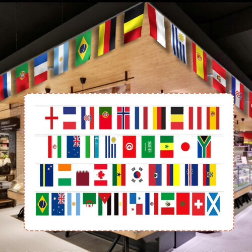 (14.5m) 48 countries Flag for World Cup 2026 International Flags String World Cup Banner 1