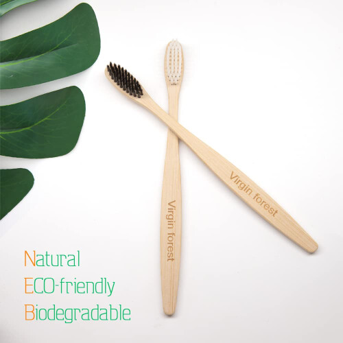 Virgin Forest Bamboo Toothbrush 8 Pack, Soft Bristles, Eco Friendly 1
