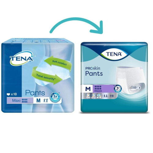 Tena Multipack 4X TENA Pants Maxi Medium (2500ml) 10 Pack Incontinence Protection 1