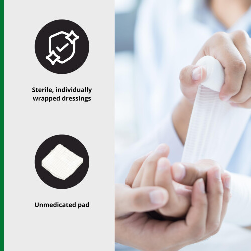 Safety First Aid Group HypaCover Sterile Dressing Bandage - White, 1