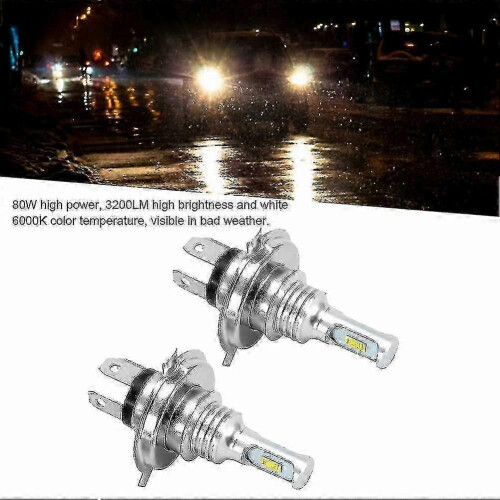For - 2 Pack H4/9003/Hb2 Super White 6000k CSP LED Headlight Bulb Kit - Ideal Gift 2