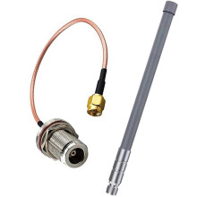 Meshtastic LoRa Antenna Hotspot Outdoor N Male Omni Fiberglass Long-Distance Receiving 50W Antenna 35cm +SMA 915MHz
