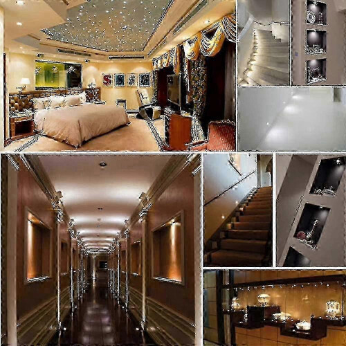 Recessed ceiling spotlights 12V LED 9-pack black waterproof warm white 3000K 1