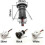 Recessed ceiling spotlights 12V LED 9-pack black waterproof warm white 3000K 3