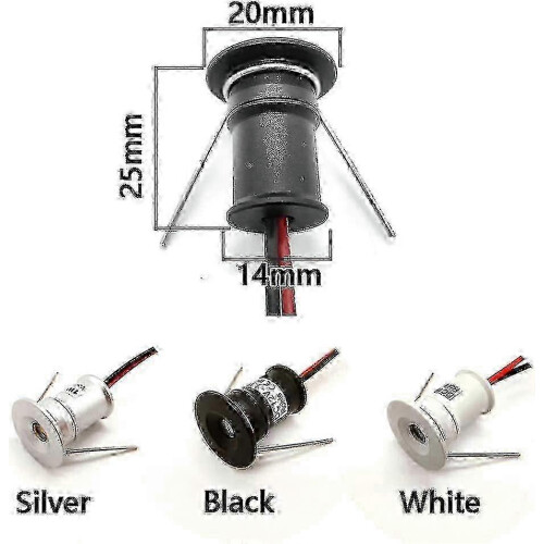 Recessed ceiling spotlights 12V LED 9-pack black waterproof warm white 3000K 2