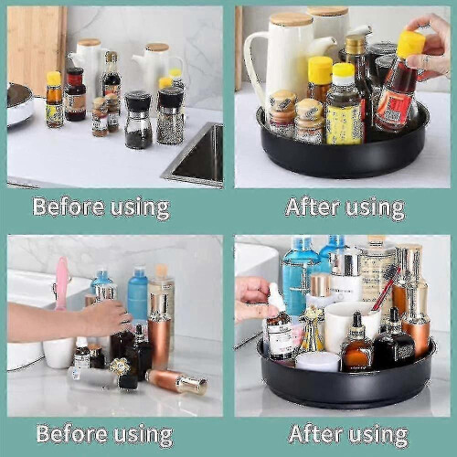 360 Rotating Tray for Kitchen Storage - Spice Jars & Snacks Holder 2