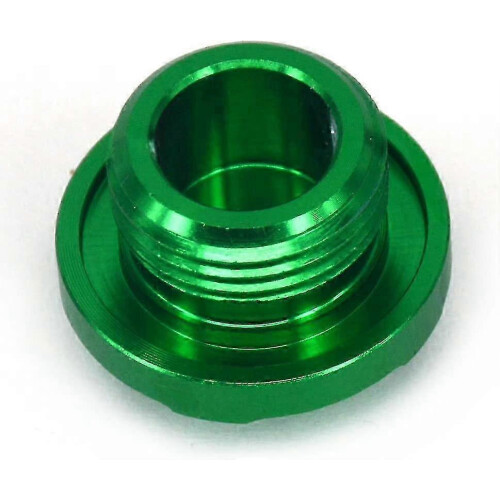 Green Engine Oil Filter Plug Bolt for CNC - Single Piece 2