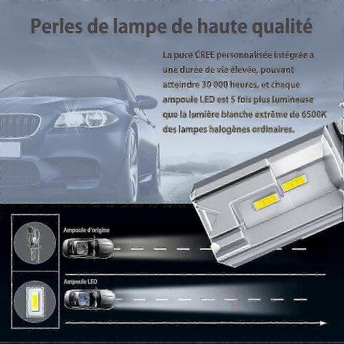 H4 LED Conversion Kit for Car 6500K White Hi/Lo Beam Headlight Bulb 12V-24V 1
