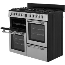 Leisure CK100F232 Gas Cooker A Silver – Oven and Stoves Stove Silver Fan Fr