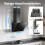 COMFEE' 60cm Angled Cooker Hood, Wall Mounted, Black 2