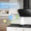 COMFEE' 60cm Angled Cooker Hood, Wall Mounted, Black 4