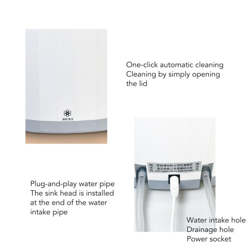 Portable Countertop USB Dishwasher  Compact 360 Degree Table Top with 15 Mi 1