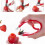 Stainless Steel Adjustable Strawberry Corer - Red Kitchen Tool (1pc) 2