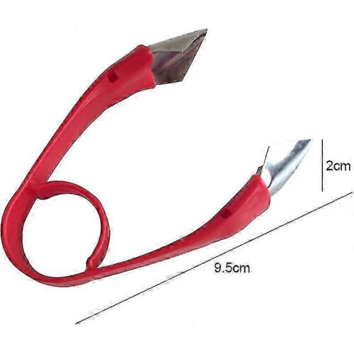 Stainless Steel Adjustable Strawberry Corer - Red Kitchen Tool (1pc) 2
