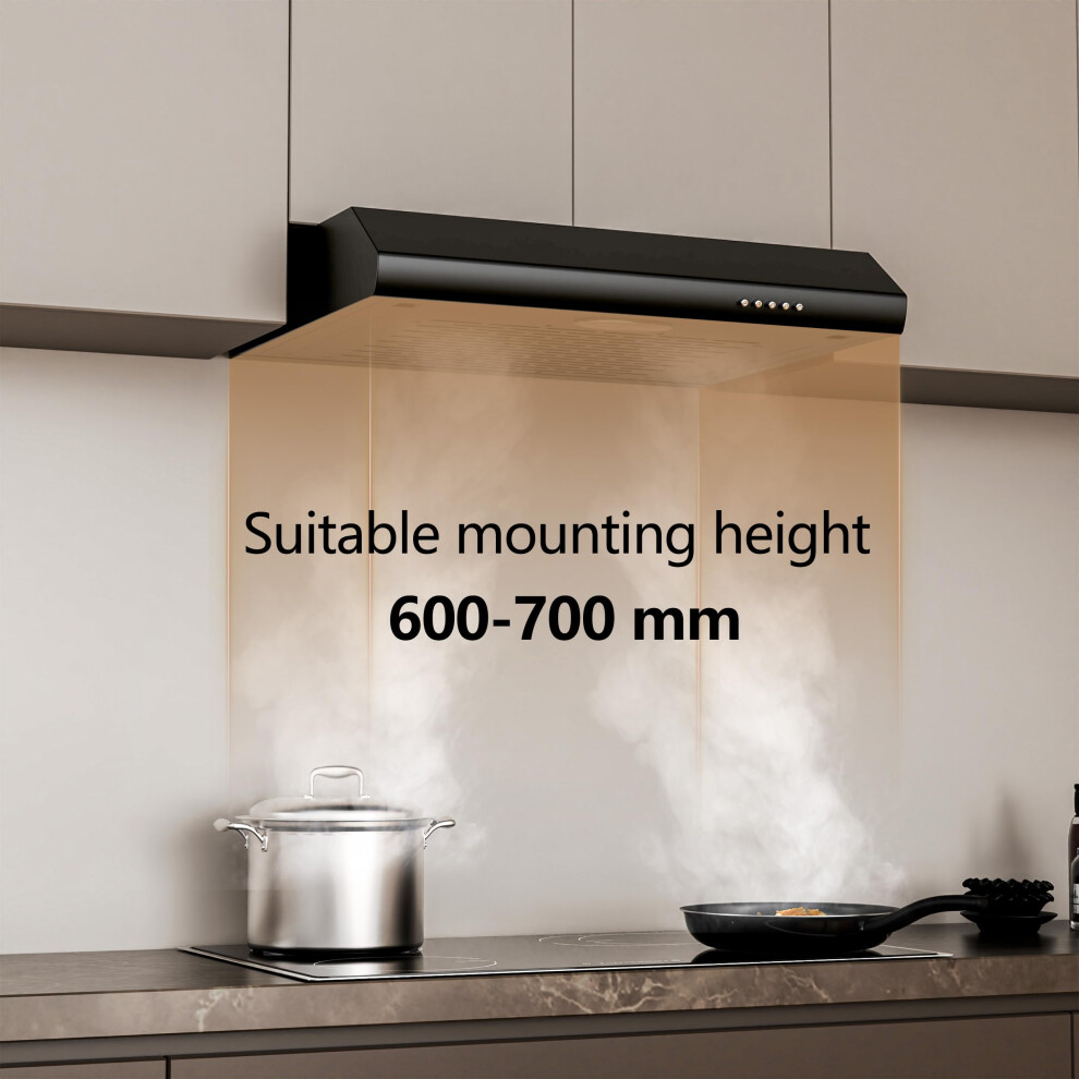Firegas 60Cm Visor Cooker Hood Undercabinet Hood Wall Mounted Kitchen