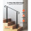 Treppenrampe-Duoku-mit Montageset, Ideal für Beton- oder Holzstufen, Veranda oder Terrasse, Matt schwarze Ausführung 4