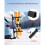 Porta-sci Pieghevole per Gancio-Duoku-Compatibile con Ricevitore 5 cm, Supporto Regolabile per Sci e Snowboard 4