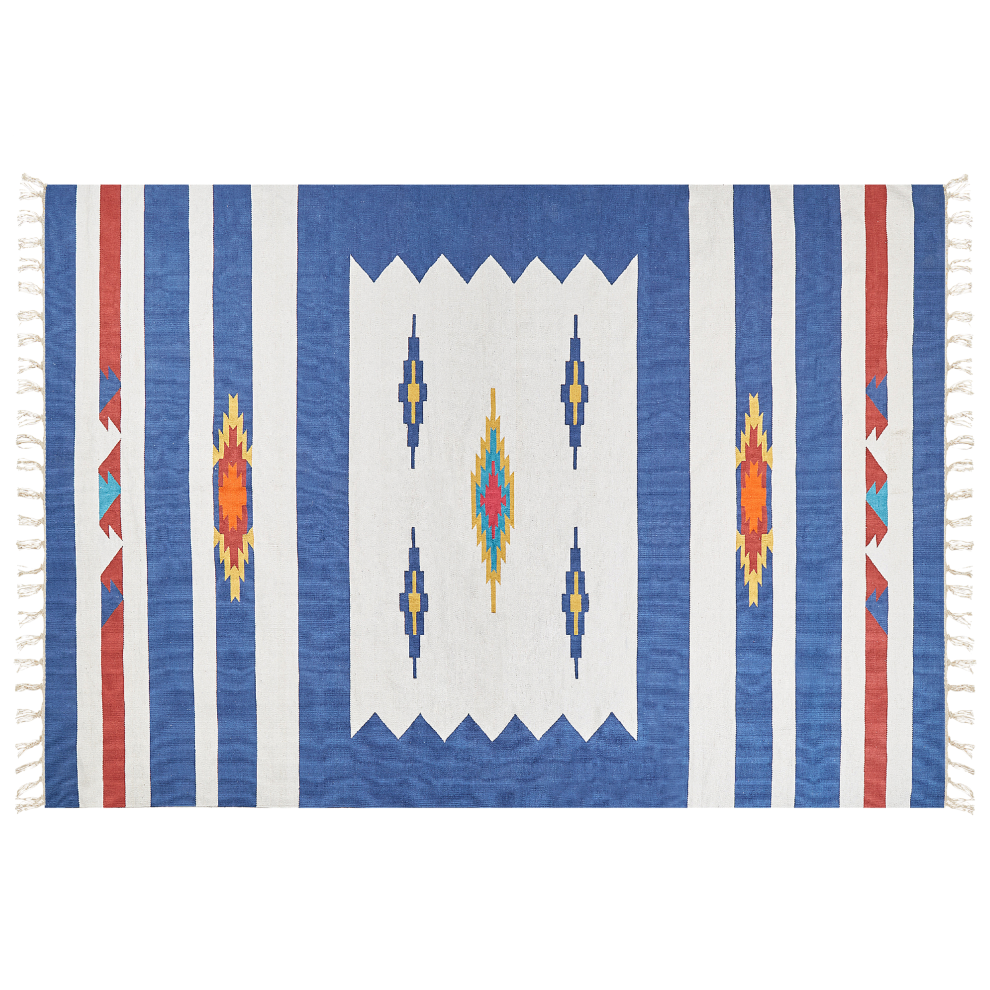Beliani Rug Varser Multicolour 200 X 300 Cm Cotton Kilim