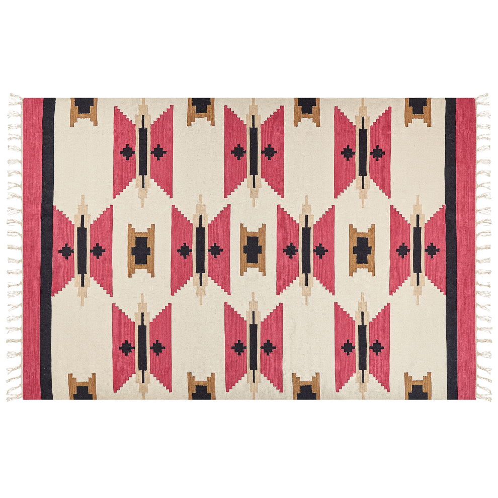 Beliani Rug Garni Multicolour 200 X 300 Cm Cotton Kilim