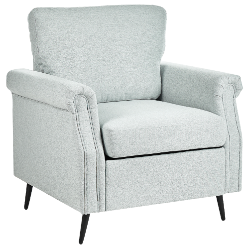 Beliani Armchair VIETAS Fabric Light Grey