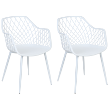 Set of 2 Dining Chairs NASHUA II White
