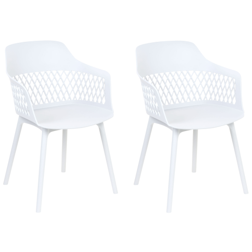 Beliani Set of 2 Dining Chairs ALMIRA White