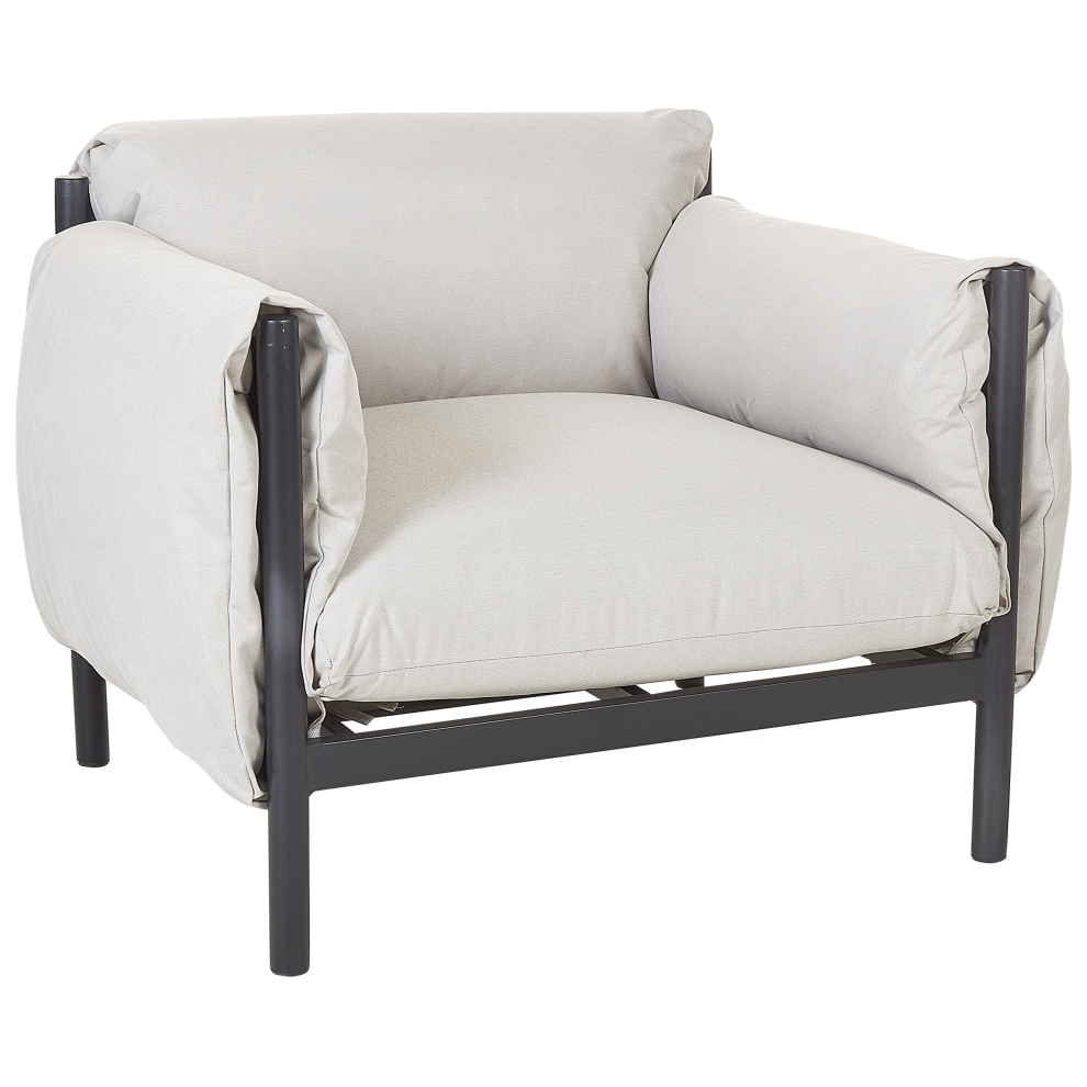 Beliani Garden Armchair Esperia Metal Grey