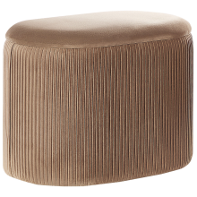 Storage Pouffe RICHLAND Velvet Beige