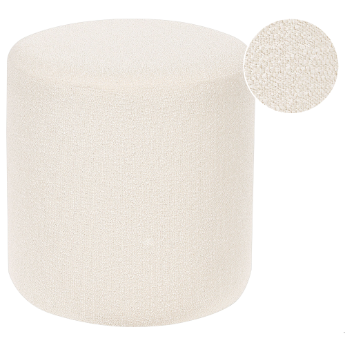 Beliani Pouffe MOAB Boucle White