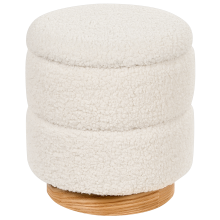 Storage Pouffe OGDEN Boucle White