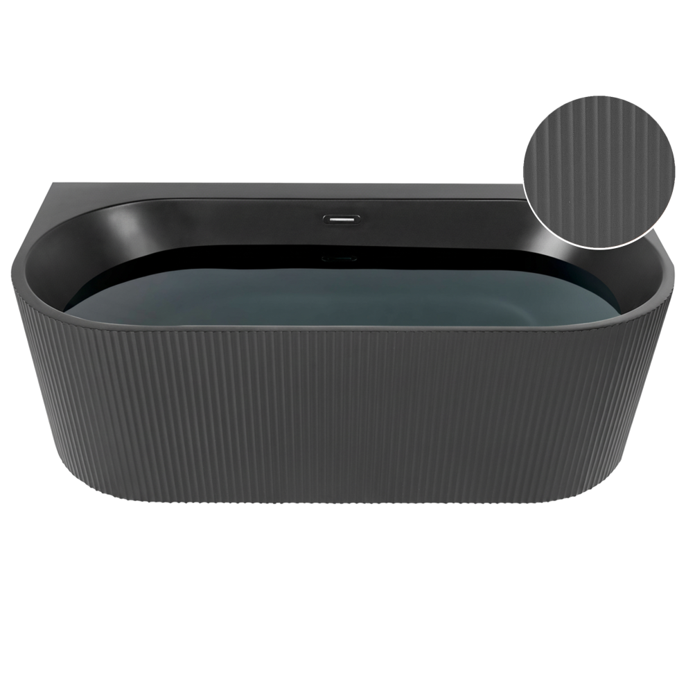 Beliani Bathtub Gocta 1700 X 800 Mm Black