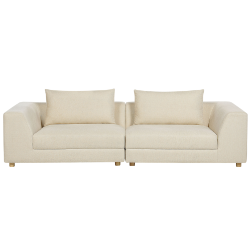 Beliani Sofa 3 Seater LERMON Fabric Beige