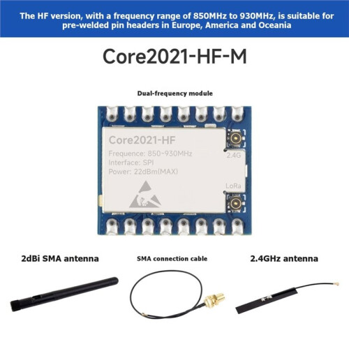 4PCS Core2021- Core2021 LoRa Dual Band Module 850MHz-930MHz LR2021 Low Power Multi-Protocol IoT LoRaWAN  Home 2