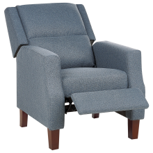 Recliner Chair EGERSUND with Footrest Fabric Dark Blue