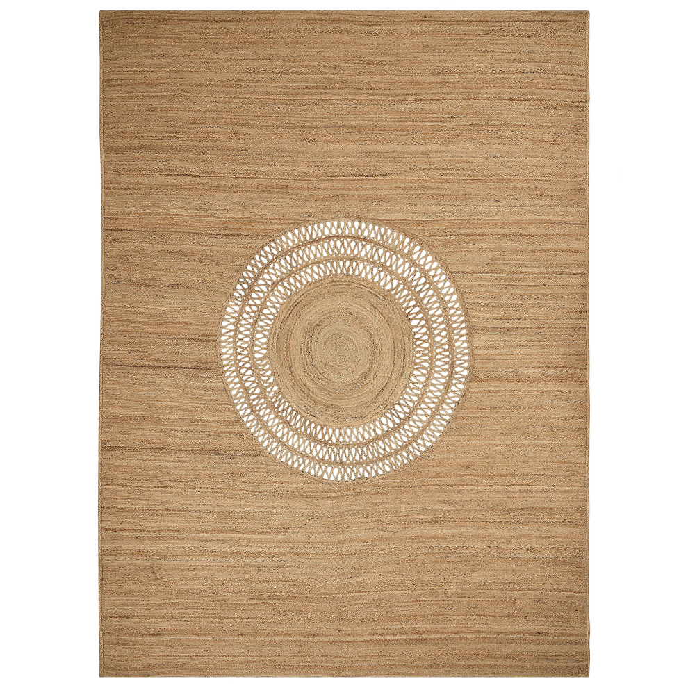 Photos - Area Rug Beliani Rug BOGAZOREN Beige 300 x 400 cm Jute Cream 