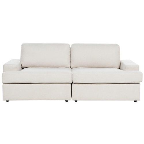Beliani Sofa 3 Seater ALLA Fabric Light Beige
