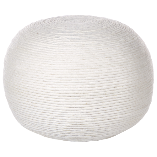 Beliani Pouffe TAKHABI Wool White