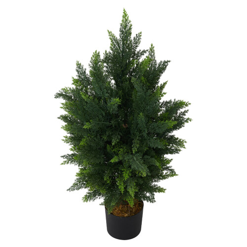 Living And Home 90cm Decorative Artificial Cypress Tree in Pot 1