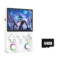 R36 Ultra X Retro Game Console 4.5-Inch IPS Screen 64GB Open Source Pocket Player 2.4G WiFi PSP Handheld Game Console A