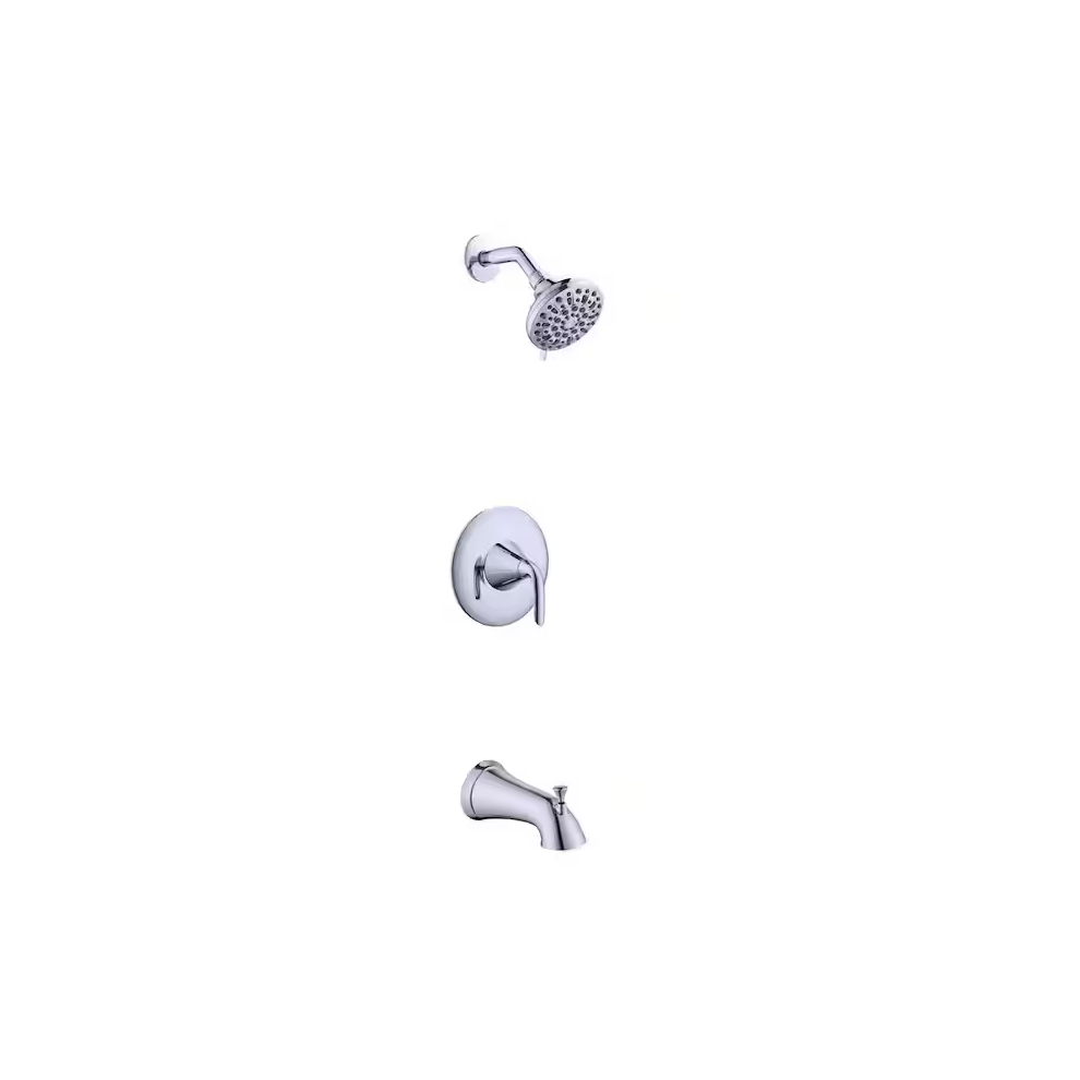 Glacier Bay Irena Single-Handle 6-Spray Tub And Shower Faucet In Polished Chrome (Valve Included) 7435744820875