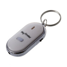 6Pcs Whistle Lost Key Finder Flashing Beeping Locator Remote Keychain LED Ring