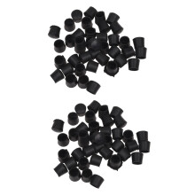 80 Pcs Caoutchouc Noir Chaise Table Pieds Tuyau Tube Tubage 14mm Embouts