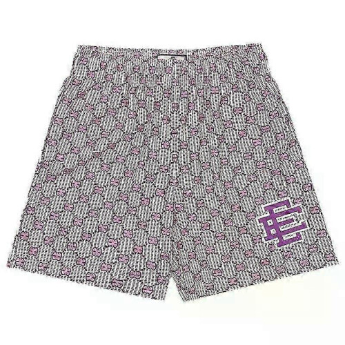 (Purple CC, M) Eric Emanuel EE Basic Shorts - Men's Gym Workout Shorts