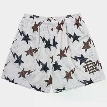 (White and coffee WJX, XL) Eric Emanuel EE Basic Shorts - Men's Gym Workout Shorts