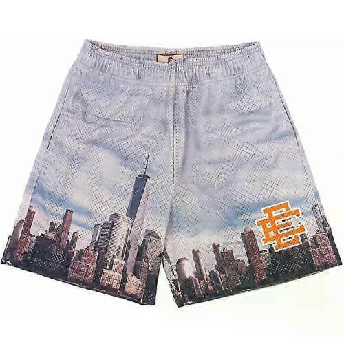 (gray fangzi, M) Eric Emanuel EE Basic Shorts - Men's Gym Workout Shorts